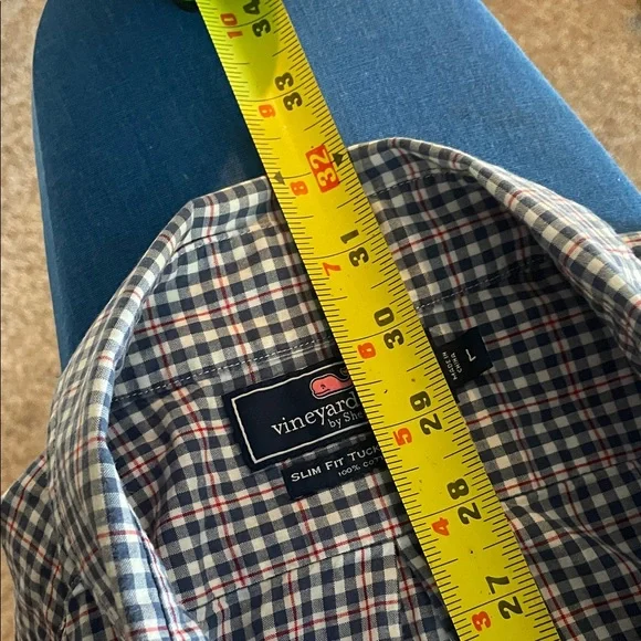 Vineyard Vines Navy and White Checkered Shirt - Picture 5 of 11